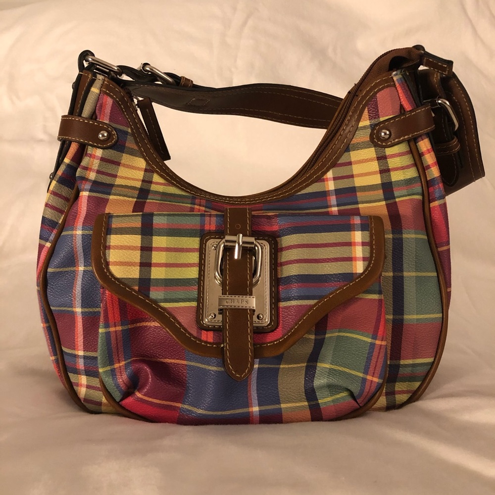 Chaps Rainbow Plaid Purse